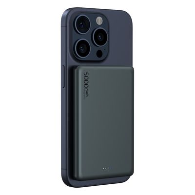 Un bon prix. Banque d'alimentation magnétique avec sortie sans fil 5W 7.5W 10W ABS PC Aluminium alliage Li polymère batterie en ligne