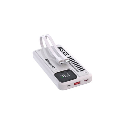 Un bon prix. Banque électrique de recharge rapide blanche portable avec sortie de câble éclair 5V 2,4A en ligne