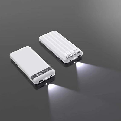 Compatibilité universelle Banque d'alimentation extérieure 10000mAh avec sortie intégrée de câble et de foudre