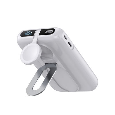 Un bon prix. Banque électrique en Li blanc en polymère Chargeur magnétique portable de type C Sortie 5V/3A 15W en ligne